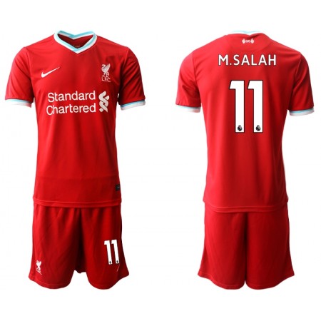 Liverpool Fotbollströjor M.Salah 11 Barn Hemma tröja 2020/21 Kortärmad